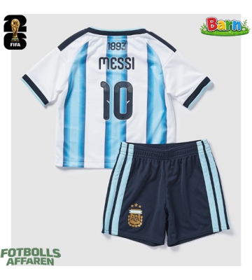 Argentina Lionel Messi #10 Hemmaställ Barn VM 2026 Kortärmad (+ Korta byxor)